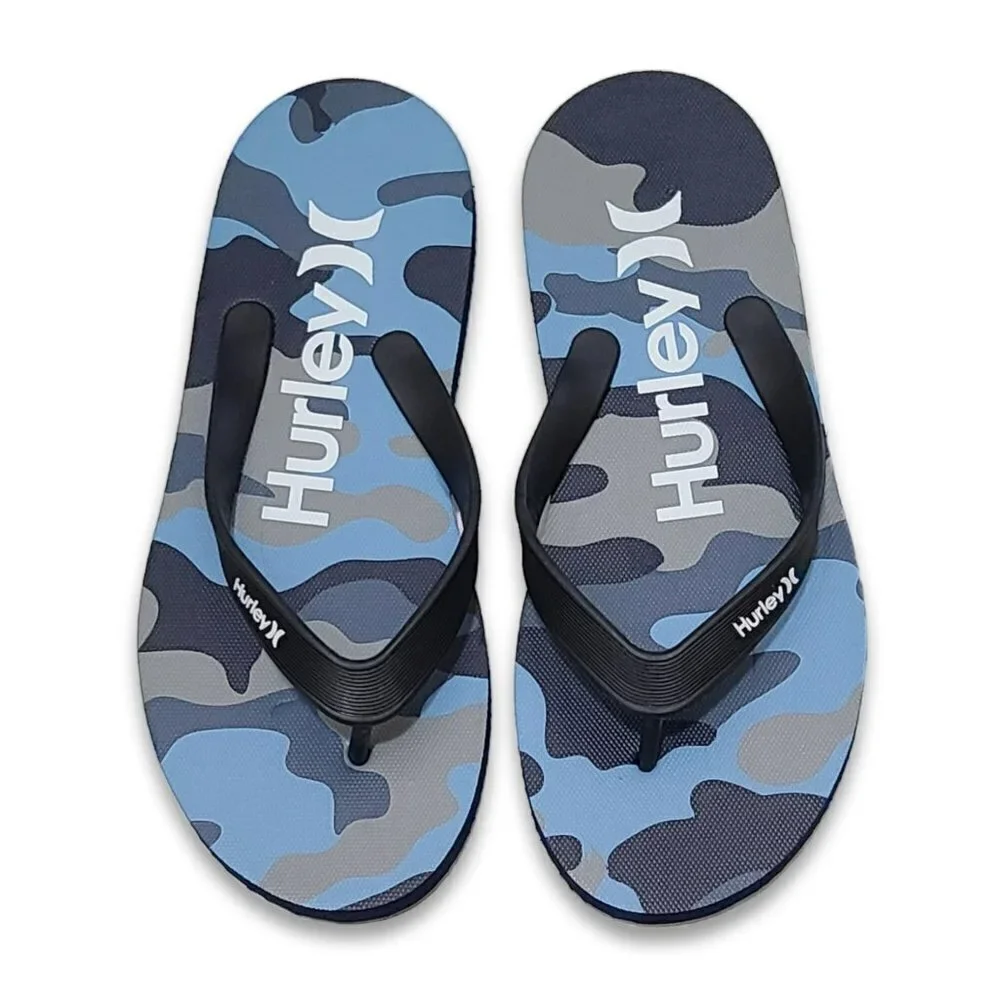 NWT Hurley Men's One and Only Camo Print Flip-Flops